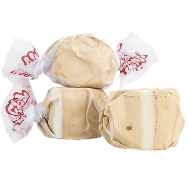 Taffy Town butterscotch salt water taffy candy – rich, buttery flavor with a smooth, chewy texture.